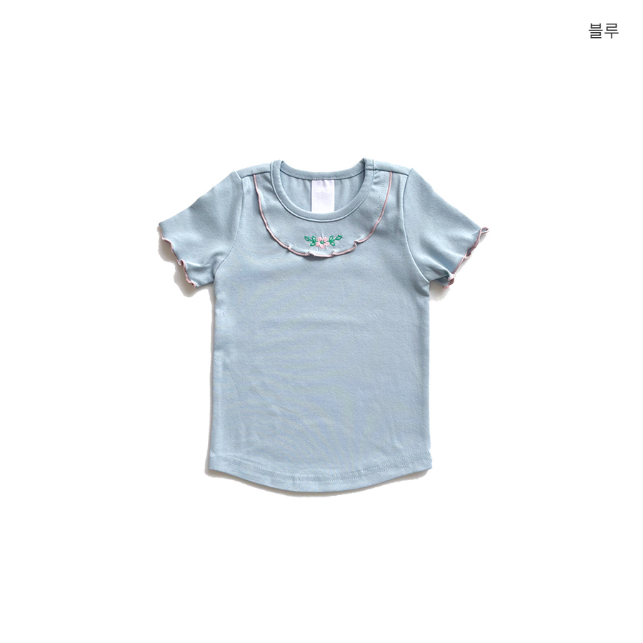 반팔 티셔츠 라벤더 색상 이미지-S1L18