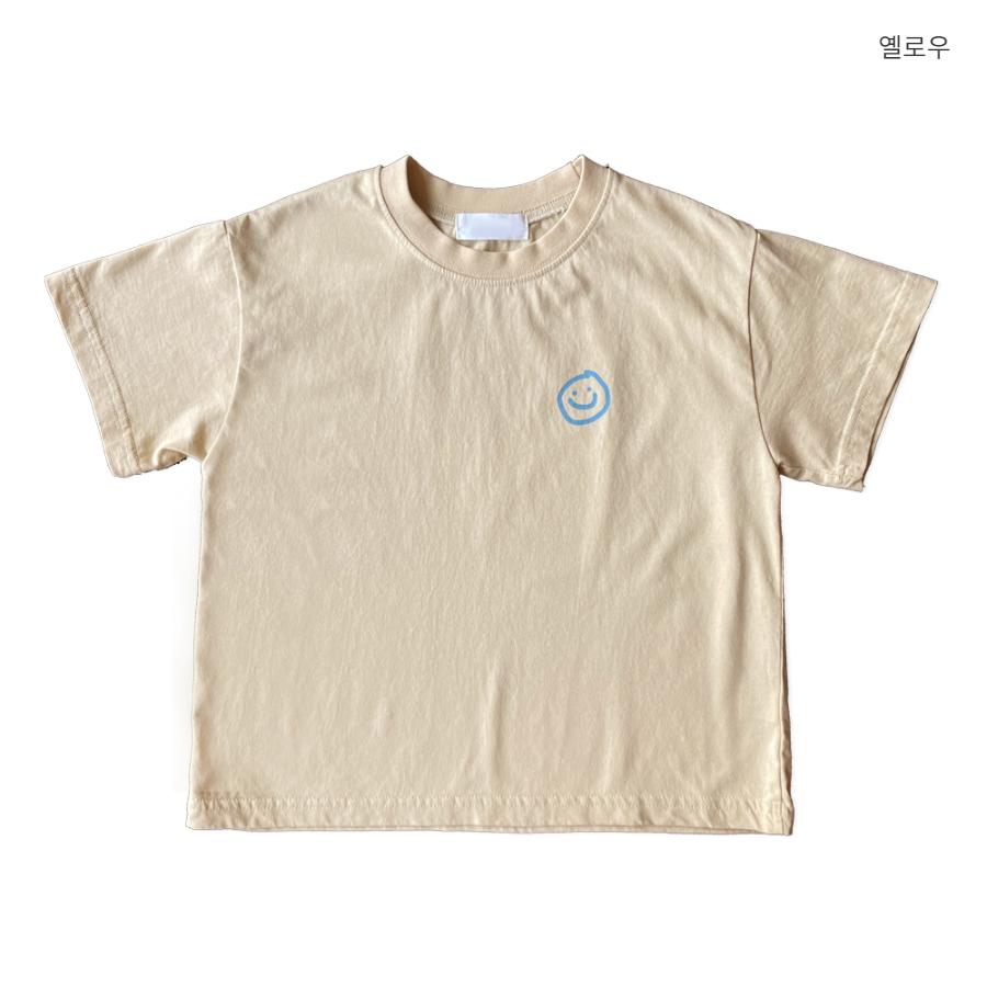 반팔 티셔츠 크림 색상 이미지-S1L35